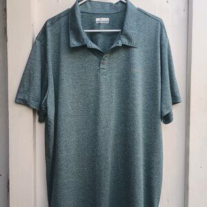 Men's Columbia Omni Shield Green Shirt Sportswear Performance Short Sleeve